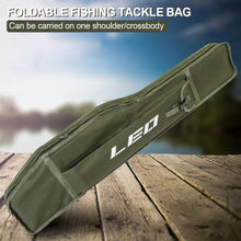 Load image into Gallery viewer, 1.2M Foldable Army Green Single Pot Belly Fishing Rod Bag Nylon Cloth Sea Rod Lure Bag Fishing Accessories
