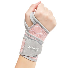 Load image into Gallery viewer, 1 Piece Wrap Pressure Sports Wrist Brace Outdoor Running Fitness Wrist Strap Sweat Absorbent Breathable Comfort Protective Wristband
