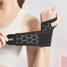 Load image into Gallery viewer, 1 Piece Wrap Pressure Sports Wrist Brace Outdoor Running Fitness Wrist Strap Sweat Absorbent Breathable Comfort Protective Wristband
