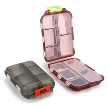 Load image into Gallery viewer, Portable 10 Grids Pill Box Plastic Sealed Large Capacity Medicine Storage Box Durable Travel Pill Case Medicine Box

