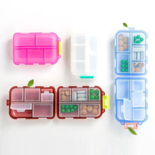 Load image into Gallery viewer, Portable 10 Grids Pill Box Plastic Sealed Large Capacity Medicine Storage Box Durable Travel Pill Case Medicine Box
