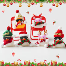 Load image into Gallery viewer, Christmas Rubber Mini White Snow Duck Yellow Ducks Car Ornaments Decor Cute Squeak Ducks Ornaments Interior Home Decoration Accessories
