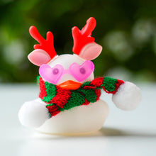 Load image into Gallery viewer, Christmas Rubber Mini White Snow Duck Yellow Ducks Car Ornaments Decor Cute Squeak Ducks Ornaments Interior Home Decoration Accessories
