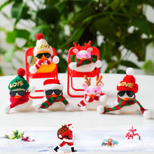 Load image into Gallery viewer, Christmas Rubber Mini White Snow Duck Yellow Ducks Car Ornaments Decor Cute Squeak Ducks Ornaments Interior Home Decoration Accessories
