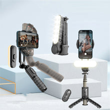 Load image into Gallery viewer, Handheld Gimbal Stabilizer Foldable With Fill Light Wireless Bluetooth For Xiaomi Huawei Iphone Smartphone
