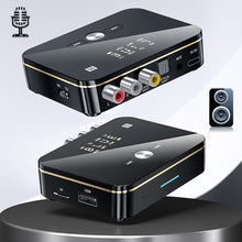 Load image into Gallery viewer, NFC Bluetooth 5.0 Audio Adapter 3.5mm Aux RCA Wireless Receiver Transmitter Optical/Coaxial Music Adapter with IR Remote
