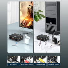 Load image into Gallery viewer, NFC Bluetooth 5.0 Audio Adapter 3.5mm Aux RCA Wireless Receiver Transmitter Optical/Coaxial Music Adapter with IR Remote

