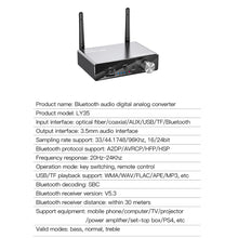 Load image into Gallery viewer, Coaxial/Toslink Bluetooth Audio Receiver Transmitter 3.5mm Aux Wireless Music Adapter U Disk/TF Card Player DAC Converter
