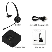 Load image into Gallery viewer, Bluetooth 5.0 Earphone USB Mono Head-Mounted Gaming Headset Noise Reduction Hifi Wireless Business Headset With Mic For PC

