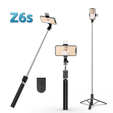 Load image into Gallery viewer, 1.67M Long Extended Bluetooth Wireless Selfie Stick Live Broacast Stand Holder Tripod Foldable With Fill Light For Smartphones
