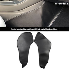 Load image into Gallery viewer, 2Pcs Car Interior Central Control Side Defense Kick Pad Protective Foot Pad Accessories Decoration Trim For Tesla Model 3 Model Y
