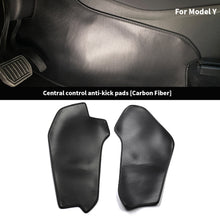 Load image into Gallery viewer, 2Pcs Car Interior Central Control Side Defense Kick Pad Protective Foot Pad Accessories Decoration Trim For Tesla Model 3 Model Y
