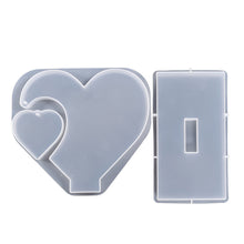 Load image into Gallery viewer, Love Heart Photo Frame DIY Crystal Epoxy Resin Mold Craft Rectangular Base Heart Decorative Ornament Silicone Mould Home Decor
