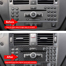 Load image into Gallery viewer, Car Center Console Air Conditioner CD Panel Cover Trim Carbon Fiber For Mercedes Benz C class W204 C200 C260 C300 C180 2007-2010
