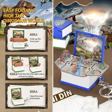 Load image into Gallery viewer, 3D Dinosaur Foldable Book Key Chain Toys Kids Pop Out Mini Book Astronaut Wacky Toys Trick Stress Relief Toy
