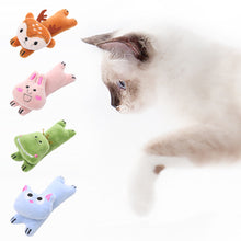 Load image into Gallery viewer, Cute Animal Shape Catnip Cats Toy Kitten Dinosaur Teeth Chewing Biting Plush Toys Cat Plush Thumb Pillow Pet Accessories
