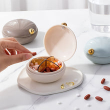 Load image into Gallery viewer, Portable Sealed Medicine Box with 4 Compartments Moisture-proof Bin Tablet Pill Box Travel Household Medicine Storage Box
