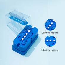 Load image into Gallery viewer, 1/4 1/2 Pill Cutter Multiple Pill Splitter Stainless Steel Quartering for Round Oblong Pills Tablet Cutter Splitter Tools Medicine Cutter

