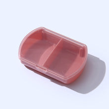 Load image into Gallery viewer, Mini 2 Grid Medicine Box with Detachable Cover Double Compartment Packaging Box Travel Portable Medicine Pill Box
