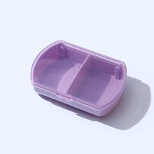 Load image into Gallery viewer, Mini 2 Grid Medicine Box with Detachable Cover Double Compartment Packaging Box Travel Portable Medicine Pill Box
