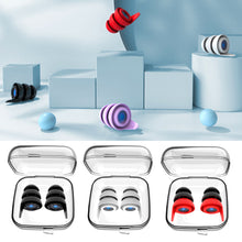 Load image into Gallery viewer, Portable Soft Silicone Portable Anti-Noise Soundproof Earplugs Noise Reduction Earplugs Washable Reusable Sleeping Earplugs
