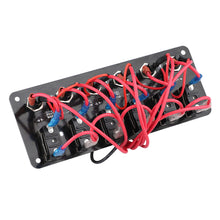 Load image into Gallery viewer, Car 3/6 Gang Rocker Switches Panel 12V/24V Replaceable Fuse Holder With Light For Camping Boat RV Van Yachts Trucks Accessories
