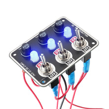 Load image into Gallery viewer, Car 3/6 Gang Rocker Switches Panel 12V/24V Replaceable Fuse Holder With Light For Camping Boat RV Van Yachts Trucks Accessories

