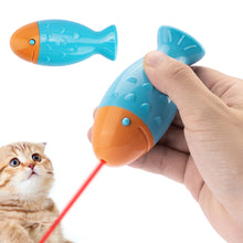 Load image into Gallery viewer, Fish Shape Pet Cat Laser Toys Cats Interactive Infrared Teaser Lighting Funny Kitten Training Toys Cat Accessories
