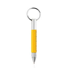 Load image into Gallery viewer, 6 in 1 Metal Pen Tool with Hook Multifunctional Screw Bits Scale Ruler Ballpoint Pen Outdoor Portable Alloy Pen Tools
