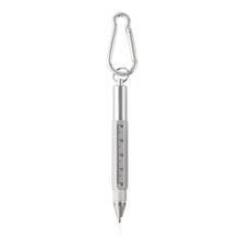 Load image into Gallery viewer, 6 in 1 Metal Pen Tool with Hook Multifunctional Screw Bits Scale Ruler Ballpoint Pen Outdoor Portable Alloy Pen Tools
