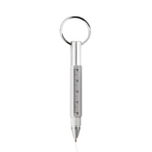 Load image into Gallery viewer, 6 in 1 Metal Pen Tool with Hook Multifunctional Screw Bits Scale Ruler Ballpoint Pen Outdoor Portable Alloy Pen Tools
