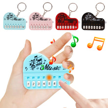Load image into Gallery viewer, Mini Electronic Piano with Light Training Finger Piano Keychain Keyboard Piano Keyring Portable Musical Instrument Toy Key Ring
