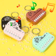 Load image into Gallery viewer, Mini Electronic Piano with Light Training Finger Piano Keychain Keyboard Piano Keyring Portable Musical Instrument Toy Key Ring

