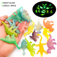 Load image into Gallery viewer, 12/16pcs Glow in Dark Dinosaur Model Toys Jurassic World Noctilucent Tyrannosaurus Toy Kids Action Figure Collectible Model Toys Gifts
