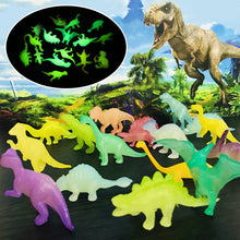 Load image into Gallery viewer, 12/16pcs Glow in Dark Dinosaur Model Toys Jurassic World Noctilucent Tyrannosaurus Toy Kids Action Figure Collectible Model Toys Gifts
