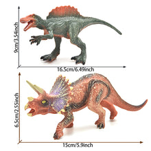 Load image into Gallery viewer, 2/4pcs Solid Dinosaur Model Set Kids Tyrannosaurus Triceratops Dino Toys Jurassic World Dinosaur Collection Gifts Children Dinosaur Cognition Models
