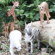 Load image into Gallery viewer, Simulation Wild Animal Model Africa Animal Elephant Lion Giraffe Bear Action Figures Wildlife Hippo Zebra Crocodile Figurines Kids Eductional Toy Gifts
