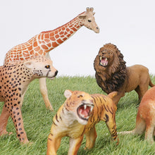 Load image into Gallery viewer, Simulation Wild Animal Model Africa Animal Elephant Lion Giraffe Bear Action Figures Wildlife Hippo Zebra Crocodile Figurines Kids Eductional Toy Gifts
