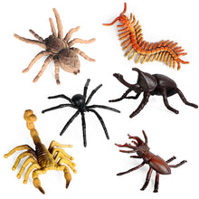 Load image into Gallery viewer, 6pcs/set Simulation Insect Model Mini Insect Butterfly Ladybug Spider Kids Educational Toys Action Figures Insect Model Collection Gifts
