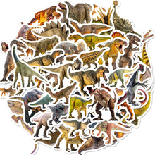 Load image into Gallery viewer, 50pcs Vintage Dinosaur Sticker Kids Sticker Gifts Waterproof Waterbottle Stickers DIY Reusable Jurassic Dinosaur Stickers
