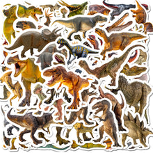 Load image into Gallery viewer, 50pcs Vintage Dinosaur Sticker Kids Sticker Gifts Waterproof Waterbottle Stickers DIY Reusable Jurassic Dinosaur Stickers

