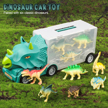 Load image into Gallery viewer, Dinosaur Transport Truck Vehicles Toy Dino Container Storage Car Model Kids Boys Children Birthday Christmas Gifts
