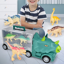 Load image into Gallery viewer, Dinosaur Transport Truck Vehicles Toy Dino Container Storage Car Model Kids Boys Children Birthday Christmas Gifts
