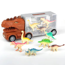 Load image into Gallery viewer, Dinosaur Transport Truck Vehicles Toy Dino Container Storage Car Model Kids Boys Children Birthday Christmas Gifts
