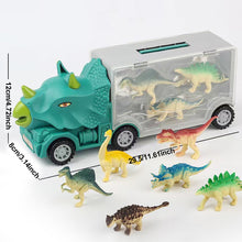 Load image into Gallery viewer, Dinosaur Transport Truck Vehicles Toy Dino Container Storage Car Model Kids Boys Children Birthday Christmas Gifts
