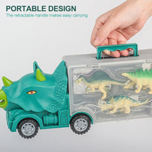 Load image into Gallery viewer, Dinosaur Transport Truck Vehicles Toy Dino Container Storage Car Model Kids Boys Children Birthday Christmas Gifts
