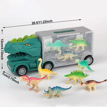 Load image into Gallery viewer, Dinosaur Transport Truck Vehicles Toy Dino Container Storage Car Model Kids Boys Children Birthday Christmas Gifts
