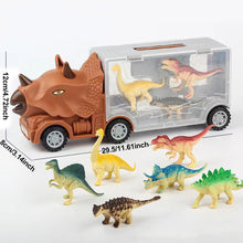 Load image into Gallery viewer, Dinosaur Transport Truck Vehicles Toy Dino Container Storage Car Model Kids Boys Children Birthday Christmas Gifts
