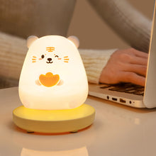 Load image into Gallery viewer, Rechargeable LED Night Light Kids Cute Panda Rabbit Silicone Lamp Touch Sensor Soft Light LED Lamp Children Night Accompany Lamp Birthday Christmas Gifts

