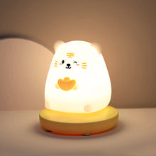 Load image into Gallery viewer, Rechargeable LED Night Light Kids Cute Panda Rabbit Silicone Lamp Touch Sensor Soft Light LED Lamp Children Night Accompany Lamp Birthday Christmas Gifts
